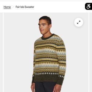 Tilley fair isle men’s sweater